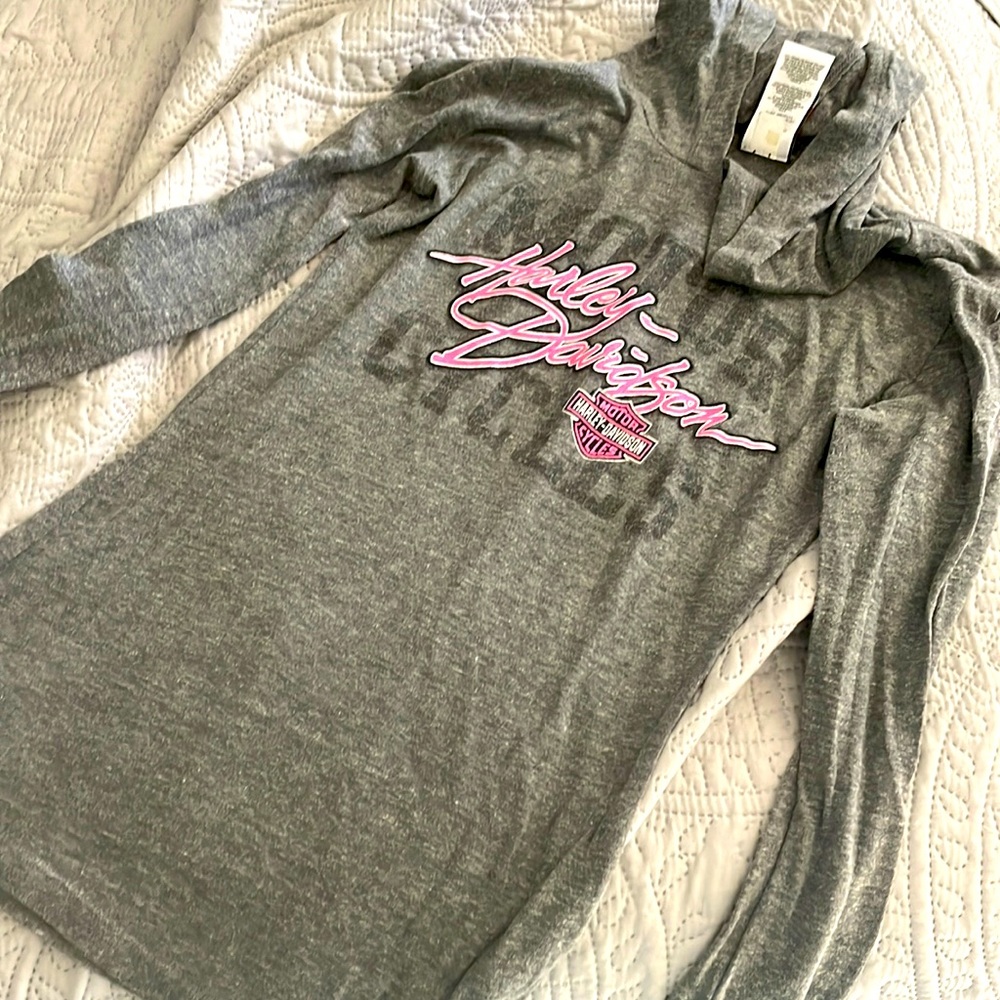 VGUC Harley-Davidson lightweight long sleeve hoodie sz M